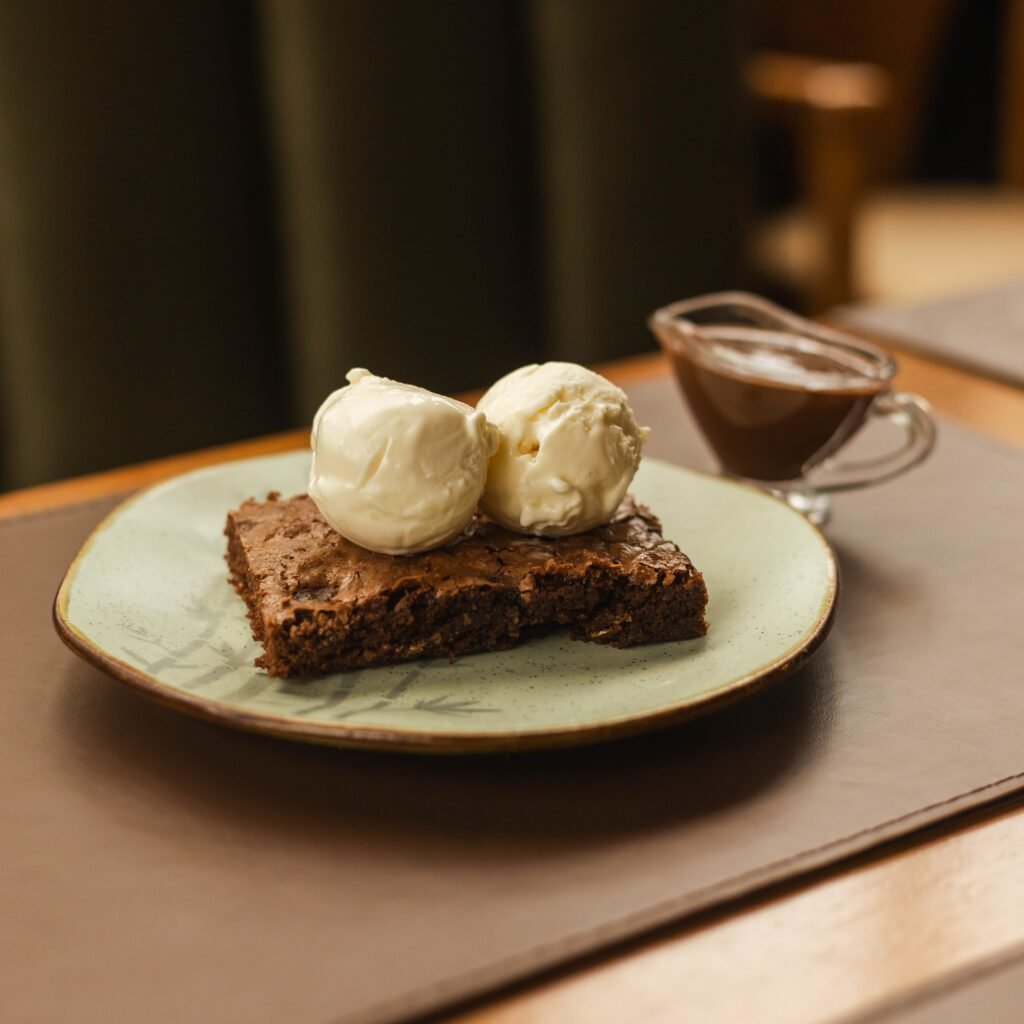 Brownie com sorvete